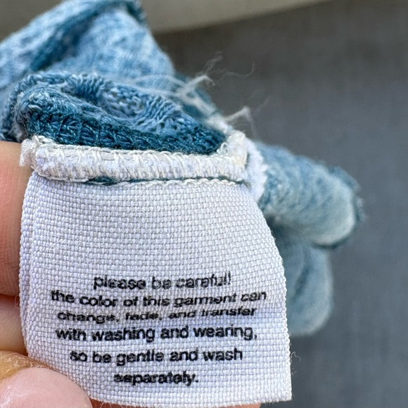 Free People Red Rose Waffle Knit Thermal Tank Top - Picture 8 of 9